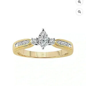 Woman’s Keepsake 1/4 Carat T.W Diamond Lovelight Engagement Ring in 10k YellowGd